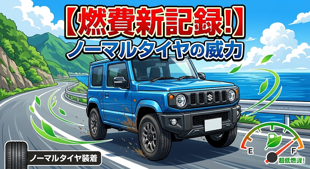 ジムニーJB64のノーマルタイヤ交換による燃費向上と、オーディオレス内装に設置するディスプレイオーディオ比較検討のアイキャッチ画像